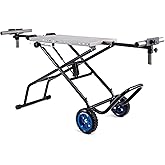 Evolution Power Tools, MCS Mount, Mitre Saw Stand with Powerlift Assist | Heavy Duty Steel Chassis Off-Road Wheels Compatible