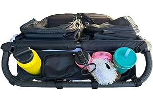 BOOYAH STROLLERS Split (bar in middle of handlebar) Double Stroller Organizer for Bob Duallie and Baby Jogger City Mini GT