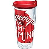 Tervis Georgia On My Mind Tumbler with Wrap and Red Lid 24oz, Clear