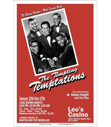 Amazon.com: The Temptations Poster, Live in Concert, Dancing, Soul