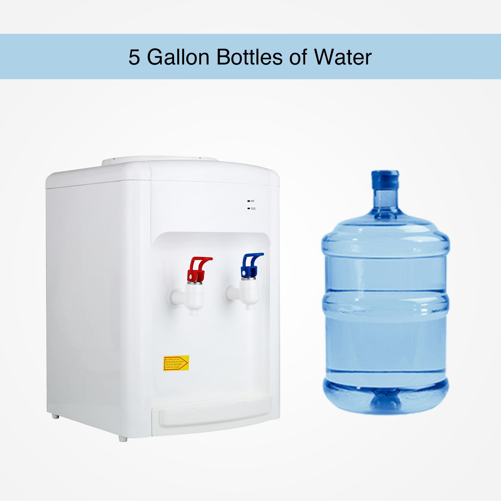 KUPPET 35 Gallon Countertop Water Cooler DispenserHot & Cold Water