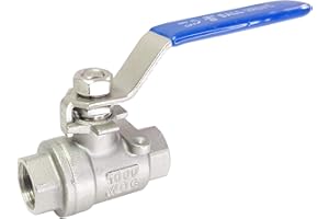 LOZOME 3/8" Female Ball Valve NPT Thread 316 Stainless Steel Full Port Ball Valve WOG1000