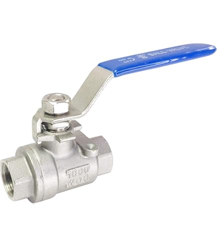 DERNORD Full Port Ball Valve Stainless Steel 304 Heavy Duty For Water, Oil, And Gas With Blue Locking Handles 3 Npt