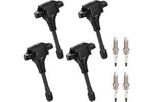 SPEEDTUN UF-549 Ignition Coil Pack and 9029 Iridium Spark Plugs Compatible with Nissan Altima Cube Rogue Sentra Versa, Infiniti QX60 Q70 FX50 M56, Replaces for C1696 UF549 5C1753, Set of 4