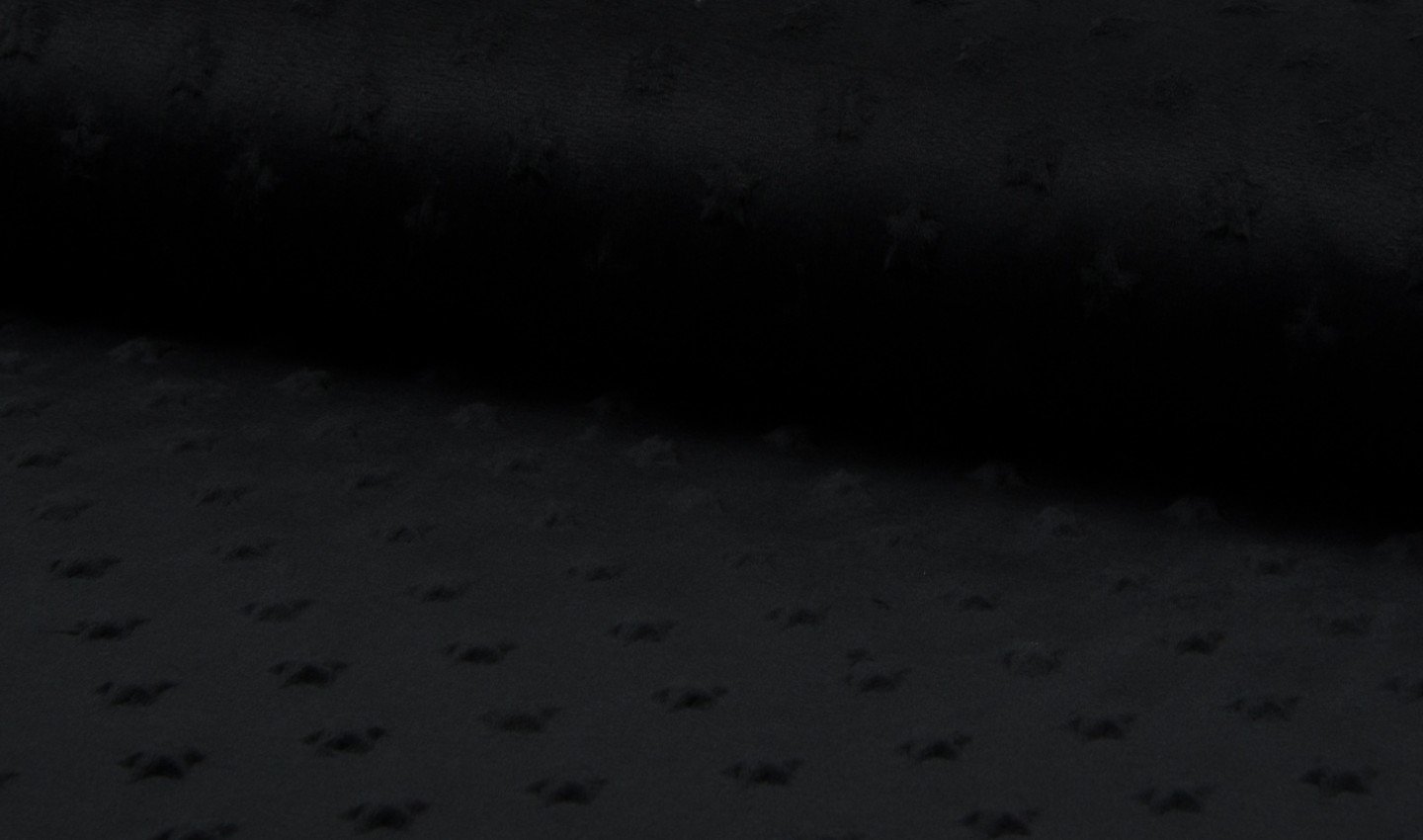 Luxury DIMPLE Stars Cuddle Soft Fabric Material - Black, 1Mtr 150cmx100cm — image 1