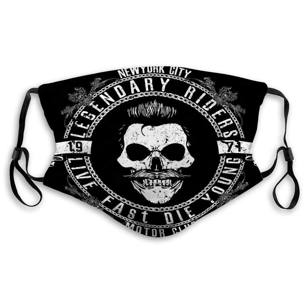 Comfortable Printed mask,Motorcycle Racing Typography