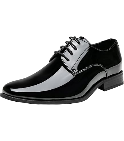 Men\'s Patent Velvet Lace-Up Oxford Dress Shoes for Wedding Tuxedo Suit Amazon.com | TBDZBXT Men main image 4