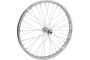 WheelMaster 20" x 1.75 Front Bicycle Wheel, 36H, Steel, Bolt On, Silver