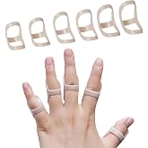 Soft Home 6 Pack Oval Finger Splints Sizes (5, 6, 7, 8, 9, 10) | Waterproof, For Arthritis, Trigger Finger, Mallet Fingers, For Thumb, Index, Middle, Pinky or Ring Finger