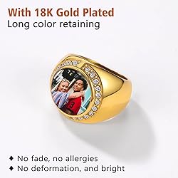 FindChic Personalized Signet Rings for Men Chunky