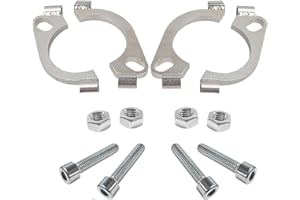 HiBuyer 2 Packs 2.25 inch Split Flange Repair Kit, 2 Bolt 2.25"/57mm Exhaust Flange Flat Oval Split Flange Repair Replacement Kit