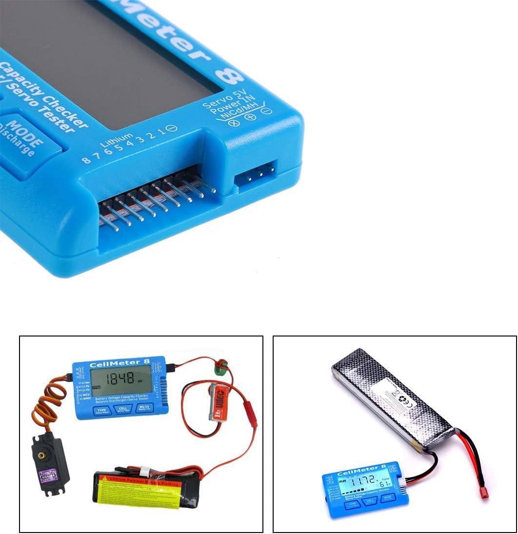 RC CellMeter 8 Digital Battery Capacity Checker Battery Voltage Tester LCD Backlight for LiPo Life Li-ion NiMH Nicd - Image 5