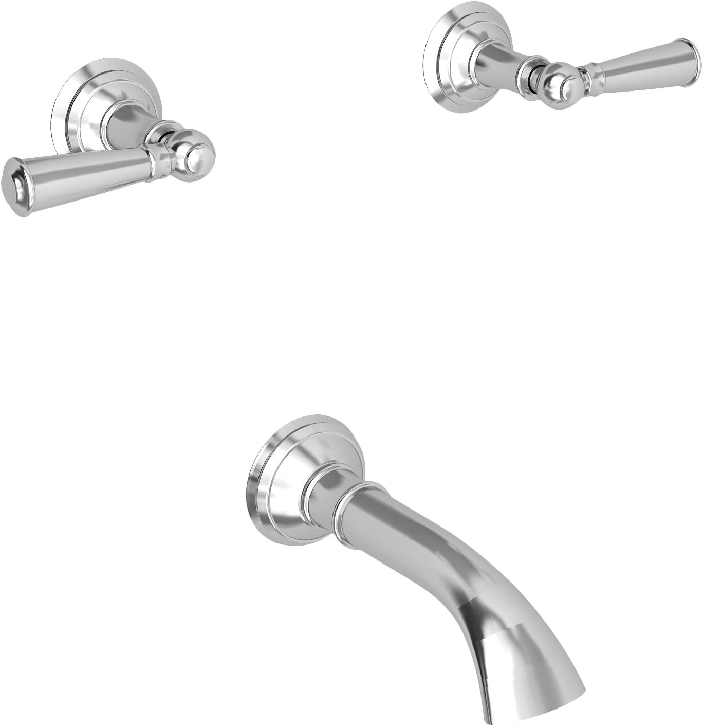 Newport Brass 32415 Double Handle Tub Filler with Tub Spout and Metal