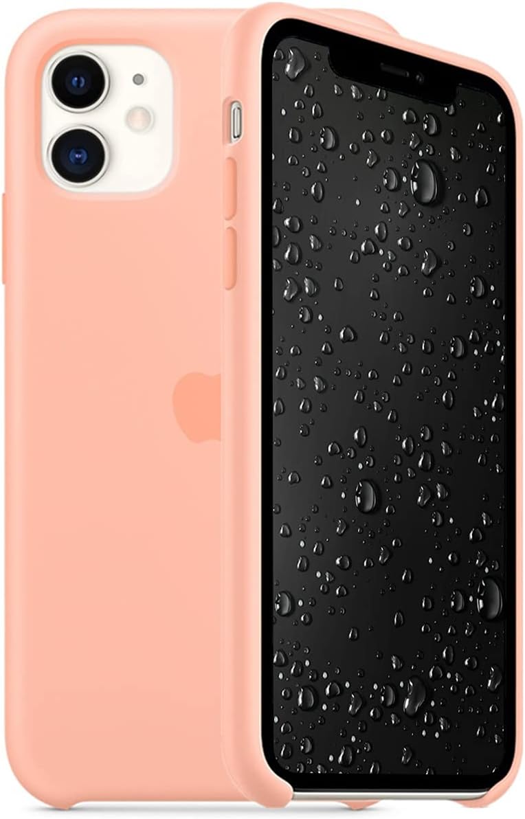 Awolf Case Compatible for iPhone 11, Liquid Silicone Case Non-Slip and Drop-Proof Simple Style Compatible with iPhone 11 6.1 inch (Grapefruit)