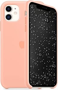 Awolf Case Compatible for iPhone 11, Liquid Silicone Case Non-Slip and Drop-Proof Simple Style Compatible with iPhone 11 6.1 inch (Grapefruit)