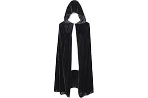 BIGXIAN Kids Hooded Velvet Cloak Halloween Christmas Cosplay Fancy Cape