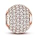 Glamulet Lucky Birthstone Paved Gemstone Charms Beads 925 Sterling Silver Fits Pandora Bracelet