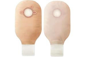 Hollister 18004 New Image 2-Piece 12” Drainable Ostomy Pouch, Blue Color Code Match, 10 Pack, Ultra-Clear – 2-3/4” Flange Size