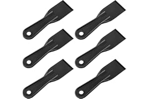 OXDFK 6 PCS Plastic Putty Knife, 2 Inch Black Flexible Putty Knife Scraper, Used for Repairing Walls, Pasting Plaster, Scraping Putty Plastic Putty Knife Scraper