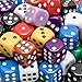Ultimate 6 Sided Dice Set Consisting of 100 Multicolored Dice with Rounded Corners and Dots