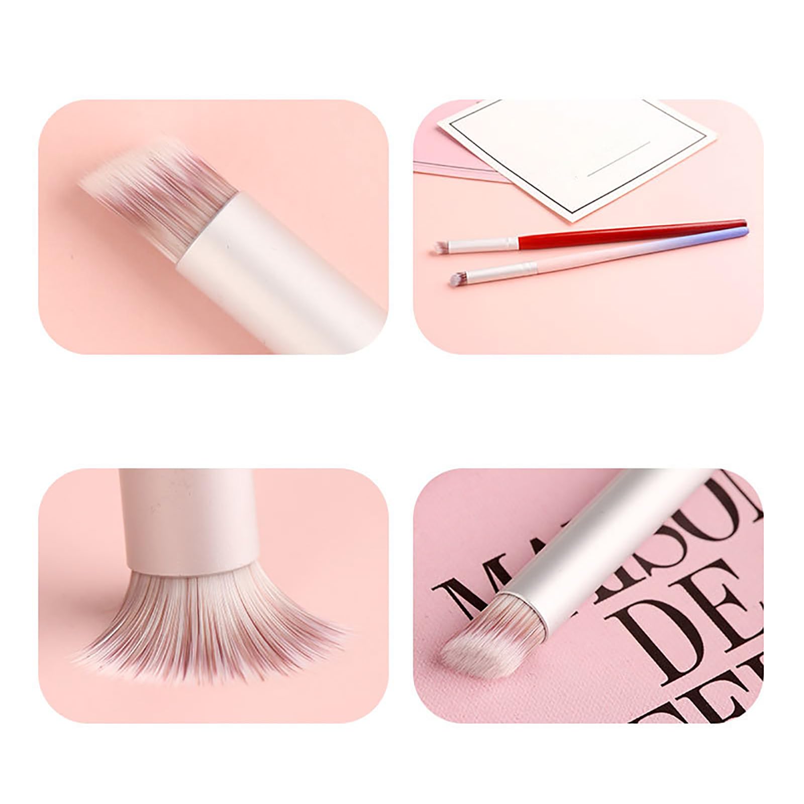 HYWWPFLAY 6pieces Ombre Nail Brush Wood Nail Pen Ombre Brush for Gel Nails Nail Gradient Brush Nail Design Brushes Nail Painting Kit Nail Art Tools Acrylic Nail Accessories - Image 3