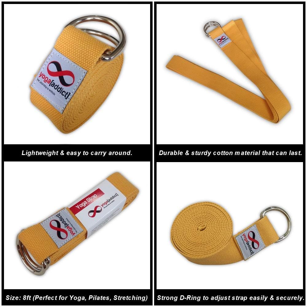 YogaAddict Foam & Cork Yoga Blocks 2 Pack and Yoga Strap Set Review