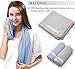 2 Pack Instant Cooling Towel - 48inch Long Soft Bamboo Charcoal Cool Cloth Ice Scarf - Neck Wrap Cooler for Sports Travel Workout Fitness Running Outdoor Hiking Camping Gym Yoga Golf (1Gray+1Blue) …