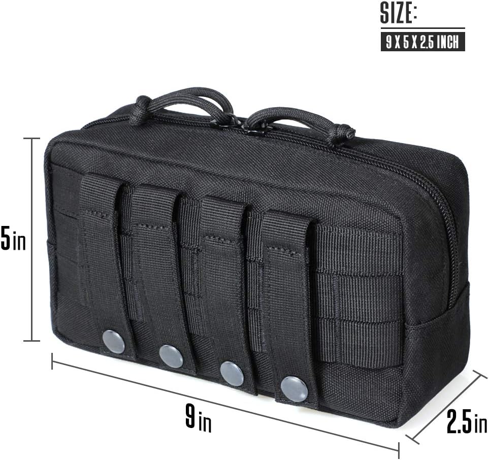 WYNEX Tactical MOLLE Utility Pouch, EDC Horizontal Admin Pouches