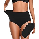 OUENZ Womens Underwear Cotton High Waisted Panties Full Coverage Postpartum Briefs Soft Stretch Ladies Underpants Multi Pack