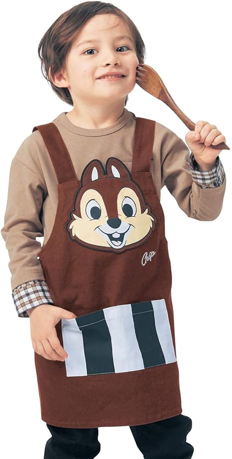 Amazon ベルメゾン ディズニー エプロン 女の子 男の子 ビッグフェイス チップ 110 1 Belle Maison ベルメゾン エプロン