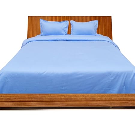 RoyalLinens 600tc 100% ägyptische Baumwolle elegant Finish 4 Bettdecke Set Spannbettlaken Solid (Pocket Größe: 48,3 cm), Baumwolle, Light Blue Solid, Euro_Double_IKEA