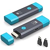 YAOELHUI 328FT/100M Wireless HDMI Transmitter and Receiver Portable 2.4G+5.8G Plug & Play Support 4K Decode 1080P Output Wireless HDMI Extender Kit for Audio to Monitor from Laptop/TV Box/Projector