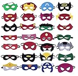 QWER Superheroes Party Masks for Children- 28 pack Superhero Masks- Perfect for Children Aged 3+