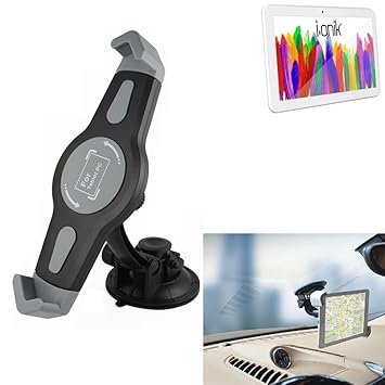 K-S-Trade Scheiben Halterung für i-onik TM3 Serie 1 10.1 Zoll KFZ Tablet Saugnapf Auto Halterung Windschutzscheibe Holder Hal