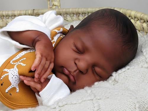 Angelbaby Lifelike African American Reborn Baby Doll Black Girl 20 Inch Newborn Realistic Silicone Baby Doll Soft Body Brown Skin Bebes Sup 並行輸入品 : Angelbaby Realistic Reborn Black Baby Doll Girl - 20