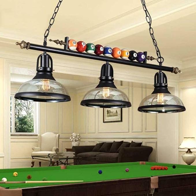 Lámpara de luz de billar LED,mesa de billar,colgante americano,estilo