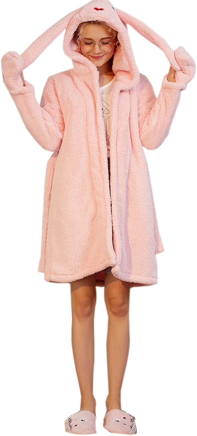 bademantel damen mit ohren