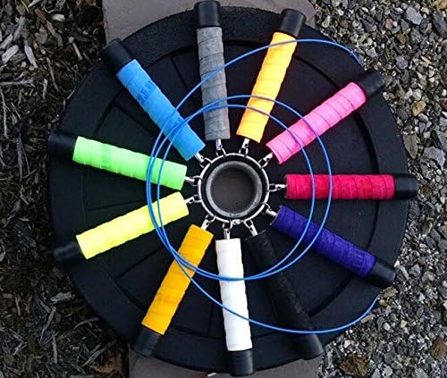 Custom Jump Rope w/Blue cable 3/32"dia (Purple Handles/8'6" Rope Ln) for X-Fitters