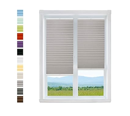 Plissee Rollo mit Klemmfix - Jalousie ohne Bohren, TOP QUALITÄT Pearl Stoffkollektion | Easyfix klemmträger verspannt | Faltr