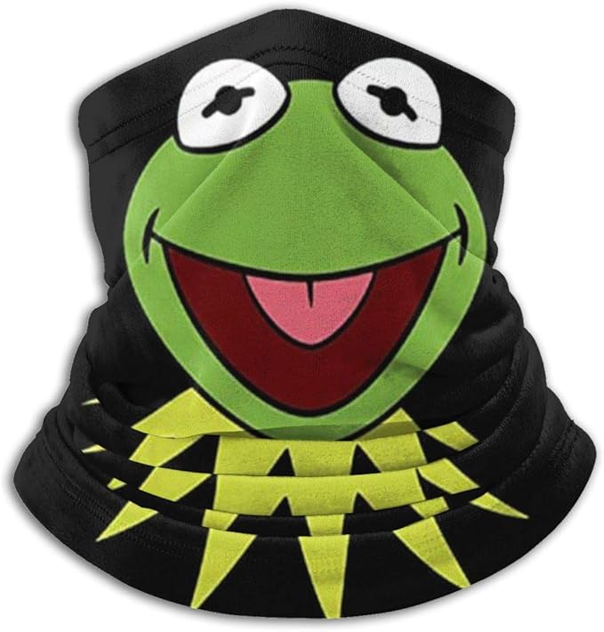 Bandana Versatile Scarf Riding Mask Kermit The Frog Warm Bib Black at