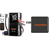 WOLFBOX 4000A Jump Starter with 160PSI air Compressor and 65W Fast Charge Adapter