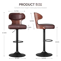 Nalupatio Bar Stools Set of 2 Seat Adjustable
