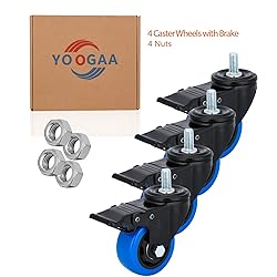 3 Inch Caster Wheels 1000Lbs Threaded Stem Casters