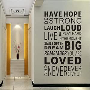 Cmhai Tenga Esperanza Etiqueta Familiar Reglas De Decoración Del Hogar