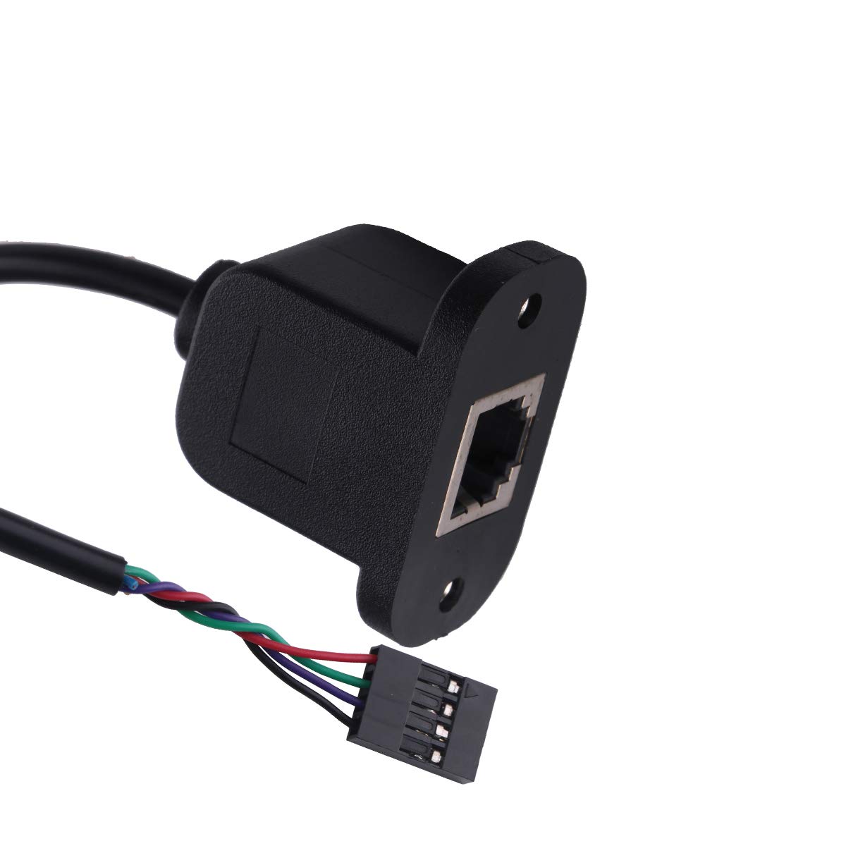 0.8FT RJ11/RJ12 6P4C Female to 4 Pin 4P Terminal Header Panel Mount Adapter Cable (4P Header)