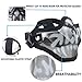 Coxeer Mesh Half Face Skull Mask Striker Steel Airsoft Mask Tactical Lower Face mask (Black) (Mesk Mask)
