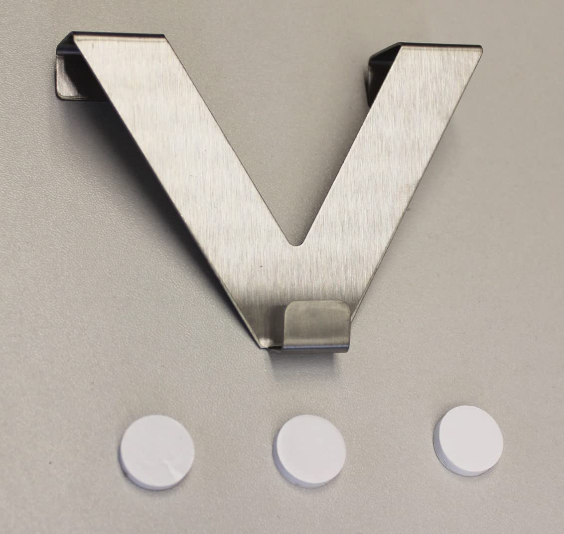 HOME WOHNIDEEN Easy Fix Window Hooks, V-Shape, Colour: Silver, Contents: 2 Pieces, Depth: 20 mm