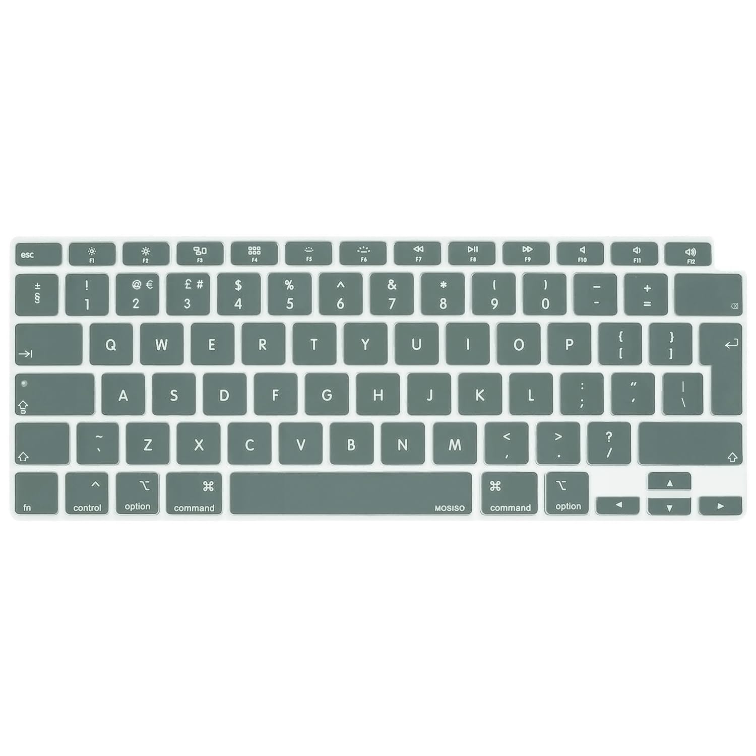 MOSISO Keyboard Cover Only Compatible with MacBook Air 13 inch 2022 2021 2020 M1 A2337 A2179 Retina Display with Touch ID Backlit Magic Keyboard, Waterproof Protective Silicone Skin, Midnight Green