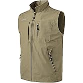 Herothorn Mens Quick Dry Fishing Vests Lightweight Sleeveless Jackets with Zipper Pockets for Travel Hiking