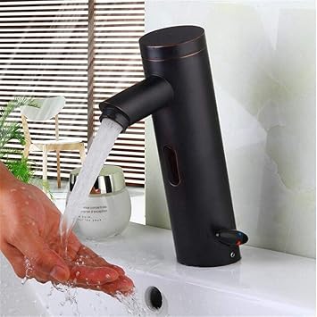 Waschtischarmatur Fur Bad Wasserhahn Bad Schwarz Bad Sinn Wasserhahn Ol Eingerieben Bronze Tap Automatische Sensor Armaturen Induktive Becken Waschbecken Wasserhahn Mischbatterie Wasserhahn Amazon De Baumarkt